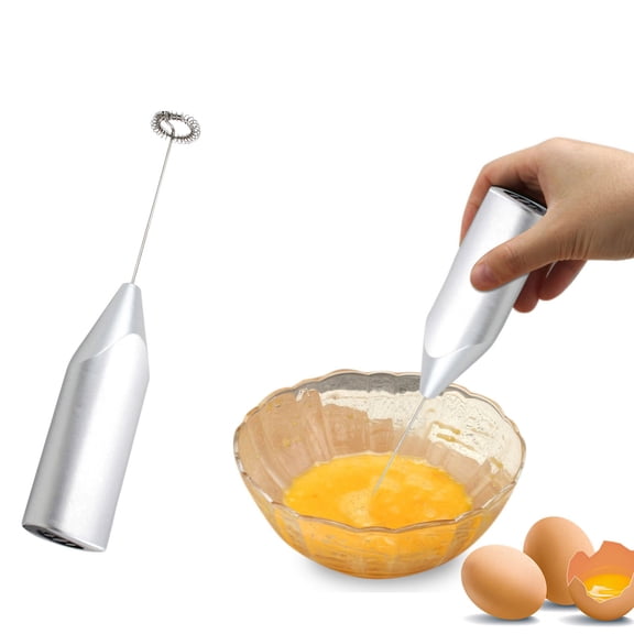 On Sale!Milk Frother Battery Operated, Handheld Coffee Frother Mini Stainless Steel Drink Mixer Milk Foamer Perfect for Latte,Cappuccino,Coffee,Chocolate Milk
