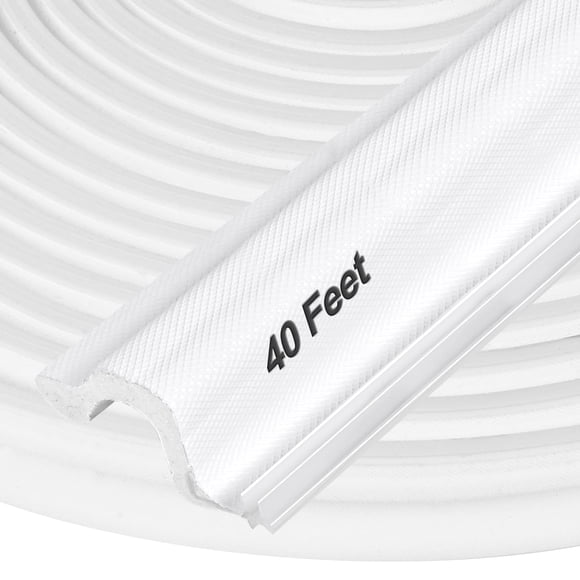 Kerf Door Weather Stripping 12.2M/40Ft V-Shaped Door Seal Strip for Large Gap Door Frame Front Door Extra Thick Sealers Replacement Exterior Entry Do