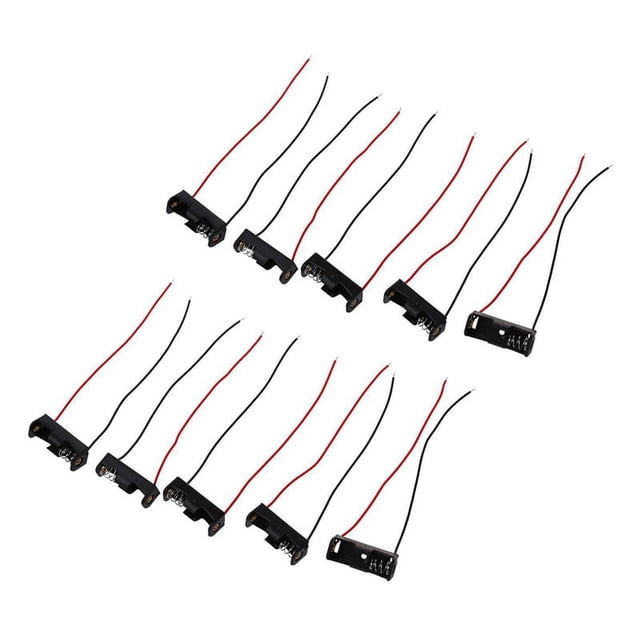 10Pzs 4.3 Pulgada Sosteendor de Ranura de Almacenamiento de Bateria Negro Plomo Alambre 1 x 12V 23A/27A