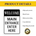 thumbnail image 3 of Main Entrance Enter Here Metal Sign Aluminum Sign Security Sign Room Metal Poster Wall Decor 8X12 Inches, 3 of 4