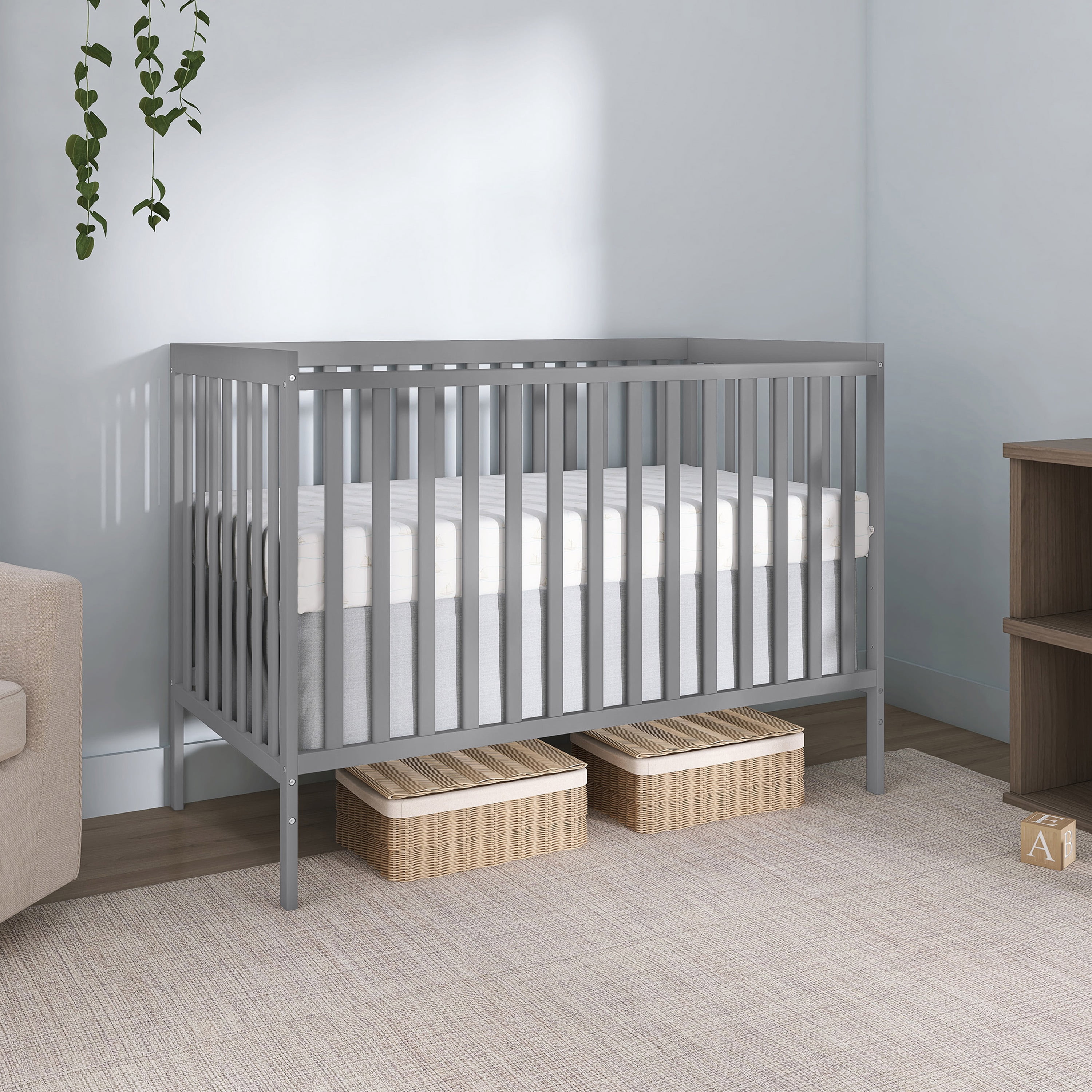 Dream On Me, Synergy, 5 in 1 Convertible Crib In Storm Grey