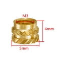 thumbnail image 3 of 100 Pcs Filetage M3 en Laiton Moleté Ensemble Résistant à la Chaleur Insert Emboîtement Écrou, M3X5X4, pour Imprimante 3D Voron 2.4 Etc, 3 of 5