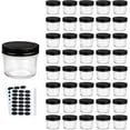 thumbnail image 1 of 4oz Glass Jars With Lids,small Mason Jars Wide Mouth,mini Canning Jars With Black Lids For Honey,jam,jelly,baby Foods,wedding Favor,shower Favors,spic, 1 of 5