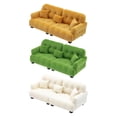 thumbnail image 4 of Miniature Living Room Sofa Couch Model Detailed Flocking Doll Furniture 1/12 Scale Model For Collector, 4 of 8
