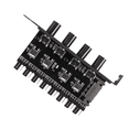 thumbnail image 4 of 10X Pc 8 Channels Fan Hub 4 Knob Cooling Fan Speed Controller for Cpu Case Hdd Vga Pwm Fan Pci Bracket,10 x governor 10 x screw,black, 4 of 8