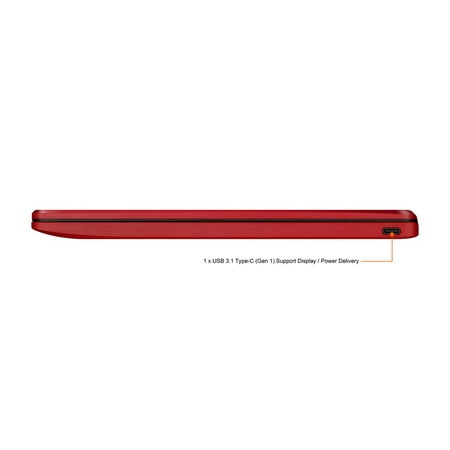ASUS - 11.6" Chromebook - Intel Celeron - 4GB Memory - 32GB eMMC Flash Memory - Red