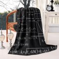 thumbnail image 2 of Math Equations Algebra Formulas Black Pattern Blanket,Comfortable Soft Flannel Throw Blanket,All Season,Warm Lightweight Blankets for Sofa Bed Couch Living Room Chair,50"x60", 2 of 4