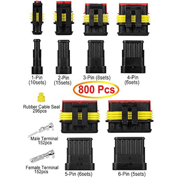 800Pcs Automotive Electrical Automotive Wire Connectors Plug Kit