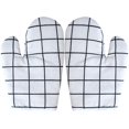 thumbnail image 1 of Oven Mittens Heatproof Non-slip 2PCS Cotton Linen Kitchen Mittens Baking Mitts, 1 of 10