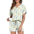 thumbnail image 4 of DreamFish Womens Pajama Sets 2 Piece Summer Ladies Short Sleeve Lounge Sleepwear with Pockets PJ Set, 4 of 6