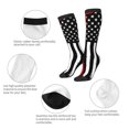 thumbnail image 5 of Vsdgher Firefighters USA Flag Print Thigh High Socks Extra Long Stretchy Sock Women Over Knee High Opaque Stocking Daily Wear, 5 of 5