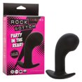 thumbnail image 1 of CalExotics Rock Bottom Curved Vibrating Silicone Anal Plug, Black, 1 of 5