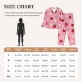 thumbnail image 3 of Rateoe Strawberry and Ladybugs Pattern Womens Pajamas Set Long Sleeve Sleepwear Button Down Nightwear Soft Cotton Pj Lounge Sets, 3 of 9