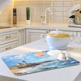 thumbnail image 6 of Painting Birds Tower Sea Dish Drying Mat Dish Drainer Rack Mats Water Absorbent Non-Slip Easy Clean Heat Resistant for Kitchen Counter, 6 of 8