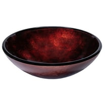 Red Copper Reflections Glass Vessel Sink