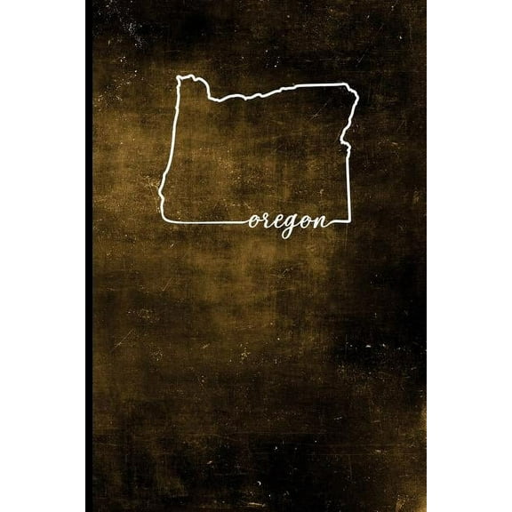 Oregon : 6" x 9" - 128 Pages: Oregon State Silhouette Hand Lettering Cursive Script Design on Soft Matte Cover - Notebook, Diary, Composition Book for fans of the Beaver State in Salem (Paperback)
