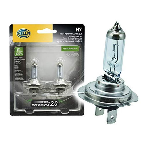 HELLA H7 2.0TB High Performance Bulb, 12V, 55W, 2 Pack
