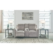 Signature Design by Ashley Barnsana Ash Power Reclining Loveseat with Console