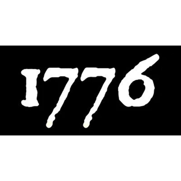 1776 Black White Vinyl Decal Bumper Sticker