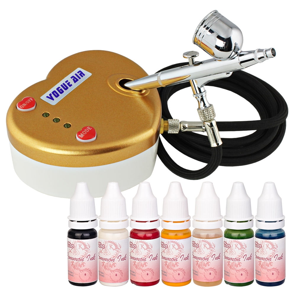 Dual Action Airbrush Air Compressor Spray Paint Ink Kit Body Makeup