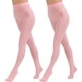 thumbnail image 3 of 2 Pairs Women's Solid Color Tights 80D, Soft Opaque Microfiber Tights, 3 of 4