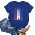 thumbnail image 4 of ORT Womens American Flag Shirt July 4th T-Shirt Graphic Tees Casual Short Sleeve Tee Top(Z1-Blue,3XL), 4 of 5