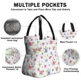 thumbnail image 3 of Pioneer Flower Floral Print Pattern Drawstring Lunch Bag Women - Drawstring Lunch Bag Insulated for Work Office - Stain-Resistant Large Lunchbags for Women with Multi-Pockets, 3 of 6
