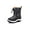 Black, variant on Kids Boys Girls Snow Boots Side Zipper Water Resistant Warm Winter Boots (Toddler/Little Kid)