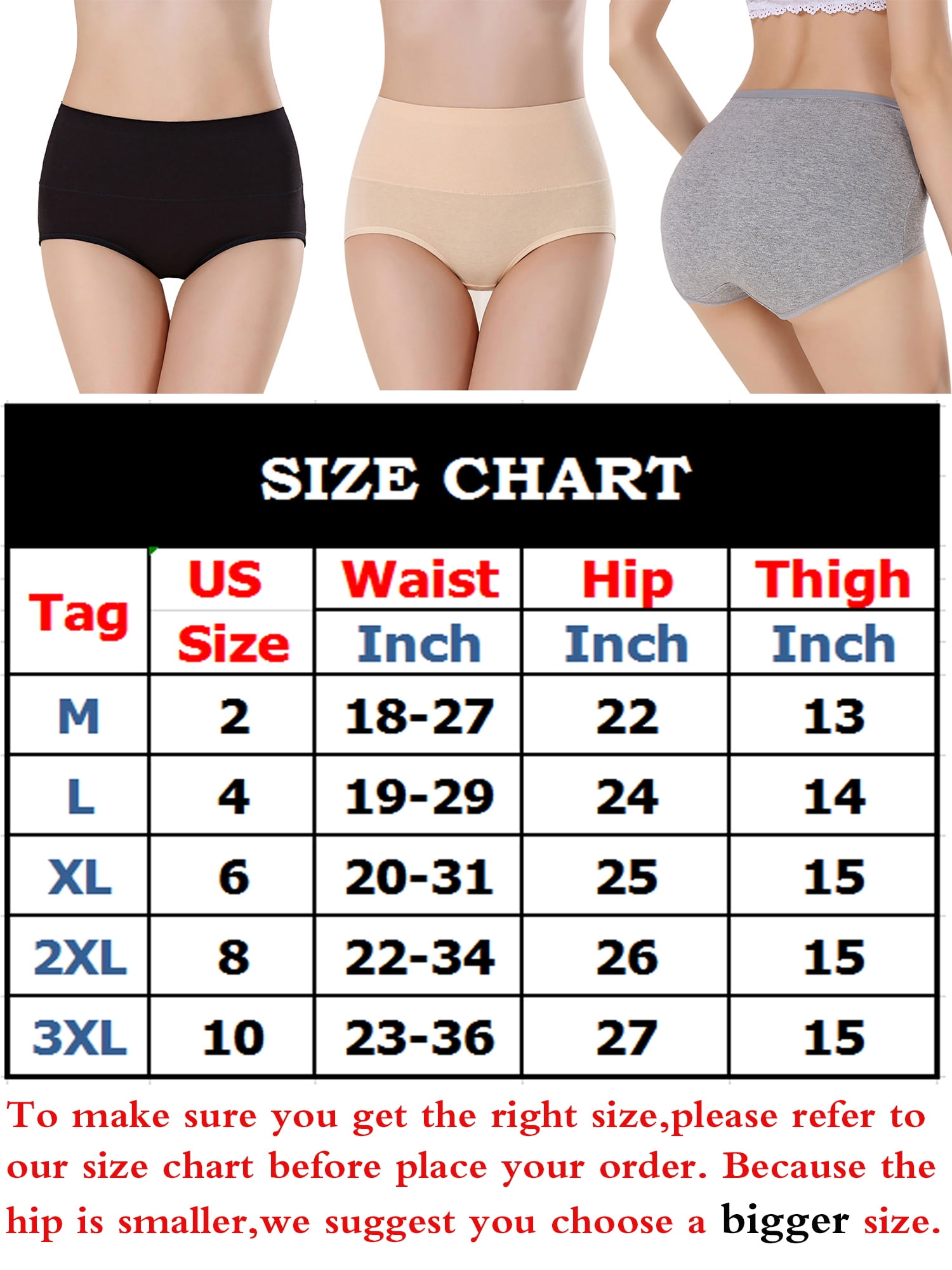 size 4 womens panties
