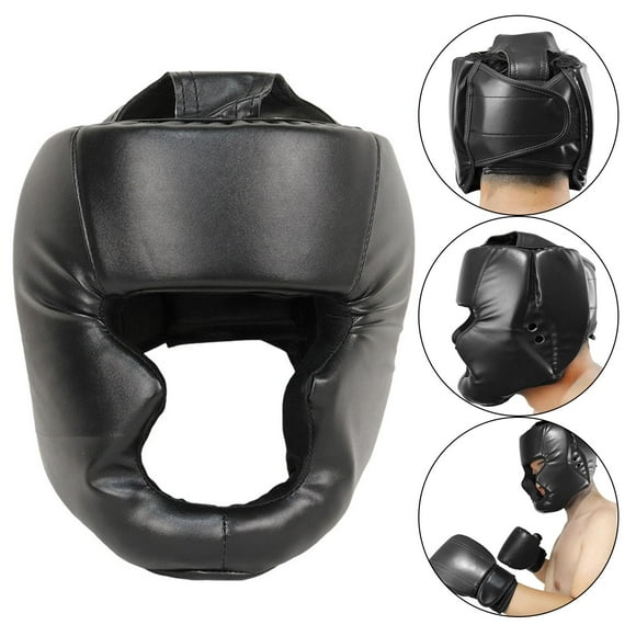 Casco de boxeo perfecl para Sparring MMA de cuero negro 58 a 66CM
