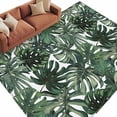 thumbnail image 2 of Green Palm Leaves Area Rug 5x8 FT, Non Slip Bedroom Throw Carpet, Summer Tropical Leaf Vintage Washable Soft Floor Carpet Non-Shedding Rug for Living Room Nursery Dorm Office, 2 of 9