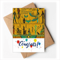 thumbnail image 1 of Ancient Egypt Pharaoh Art Pattern Wedding Cards Congratulations Greeting Envelopes, 1 of 3