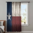 thumbnail image 4 of Vintage Star Country Sheer Curtains 54 Inches Long, American Flag Blue Red Light Filering Curtains, Breathable Simi Curtain Privacy Drapes for Kitchen Bathroom Nursery Small Window Treatment, 4 of 9
