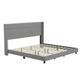 thumbnail image 2 of Flash Furniture Hollis Wingback Upholstered Platform Bed, Gray, King, 2 of 12