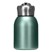 erfcxs Mini Water Bottle Small Water Bottle 300ML Stainless Steel Small Flask Vacuum Insulated Thermal Cup Leak Proof Portable Mini With Hook Green