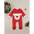 thumbnail image 2 of Qmyliery Christmas Baby Girls Boys Romper, Round Collar Footed Jumpsuit Gift, 2 of 8