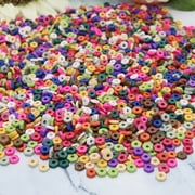 2000 Pcs Hexagon Heishi Beads for Jewelry Making - 12 Flat Ceramic Clay Bead Strands, Earthy Colors