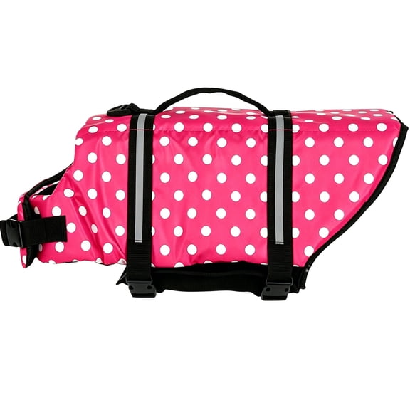 Dog Life Jacket for Swimming, Adjustable Pet Flotation Vest with Sturdy Handle and Reflective Strips, Ripstop Buoyancy Vest for Small Medium Large Dogs