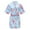 Light Blue, variant on Odeerbi Toddler Pajamas Children Baby Kid Girl Print Summer Kimono Robes Bathrobe Sleepwear Clothes Coat Beige
