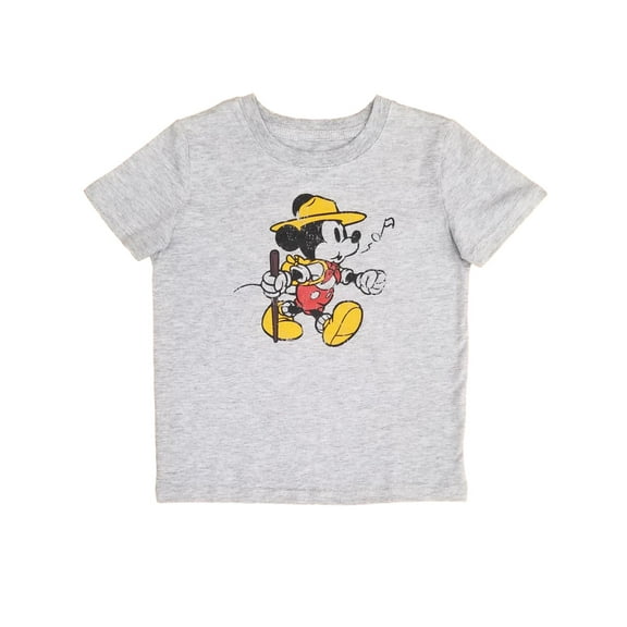 Disney Boys Distressed Gray Short Sleeve Mickey Mouse T-Shirt Tee Shirt XL