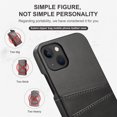 thumbnail image 3 of SaniMore Case for iPhone 15 6.1" 2023, Card Slots [Up to 2] Wear-resistant PU Leather Skin Shockproof PC Backplane Anti-fall Slim Lightweight Shell for iPhone 15, Black, 3 of 8