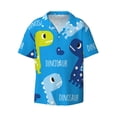 thumbnail image 5 of PAYOHTO Dinosaur Mens Hawaiian Casual Short-sleeved Shirt Tropical Summer Beach Button Down Shirts, 5 of 7