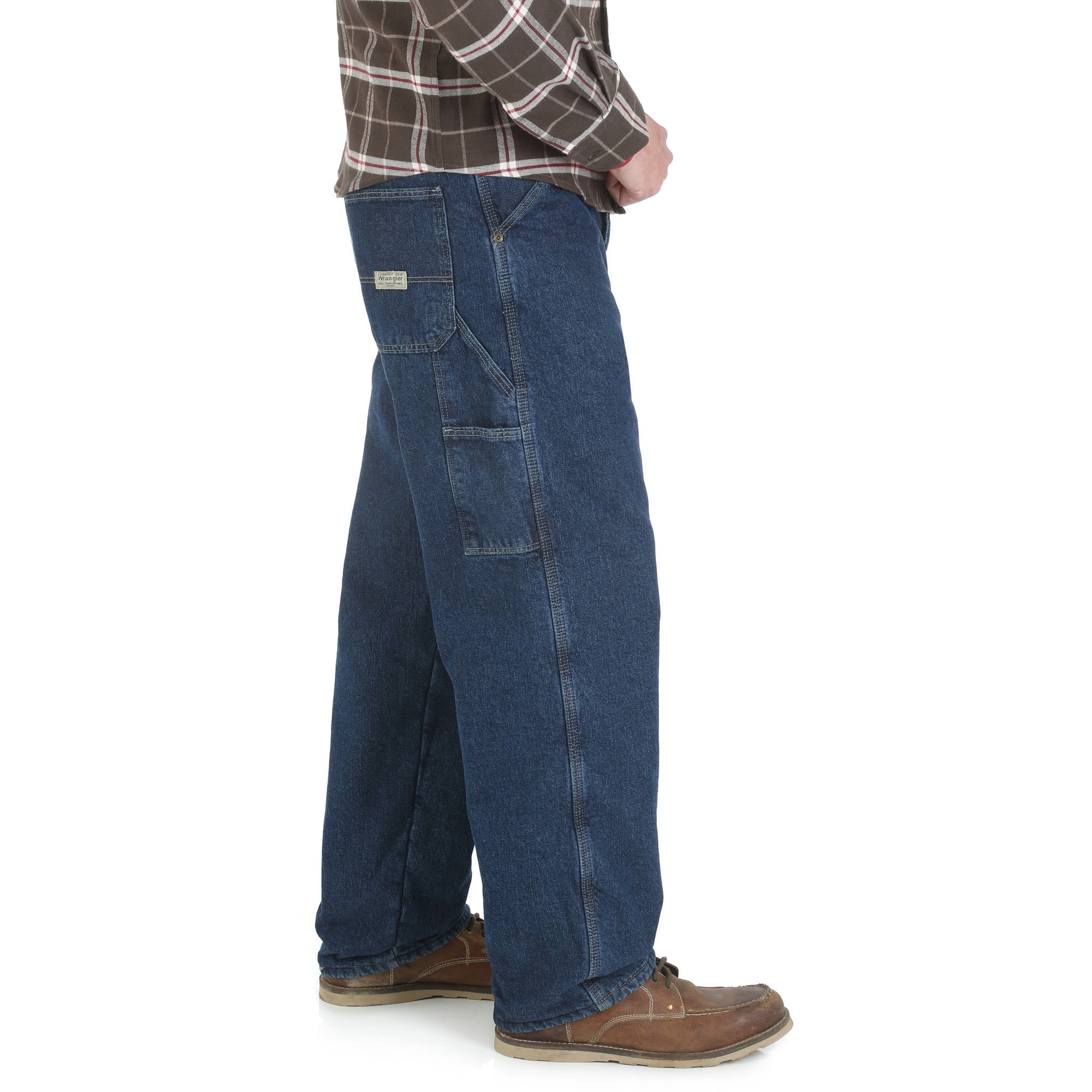 wrangler men's fleece lined carpenter jean