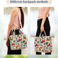 thumbnail image 4 of FORMRS Womens Corduroy Tote Bag Crossbody Shoulder Purse Handbag with Detachable Strap, Tropical Landscape Pattern, 4 of 6