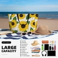 thumbnail image 5 of Sigee Sunflowers Print Extra Large Waterproof Beach Travel Bag with Zipper - Durable and Versatile for Vacation, Gym, and Daily Use, 5 of 7