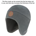 thumbnail image 4 of BASSDASH Soft Fleece 2-in-1 Hat with Ski Mask Ear Flap Fishing Hunting Beanie for Men Women Cold Weather, 4 of 8