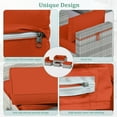 thumbnail image 4 of Snubbull Patio Furniture Cushions, Replacement Outdoor Cushions for 4-Seat Sectional Sofa,Waterproof & Zipped, Orange, 4 of 6