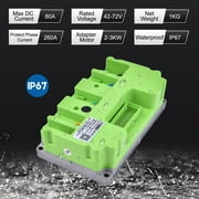 Electric Brushless Motor Kit 72V 3000W BLDC Motor With Heat Sink, BLDC Controller 80A,LED Volt Display Throttle for Electric Dirt Bike Upgrade Motor