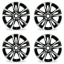 Velospinner 17" x 7" Automotive Rims Brand New Machined Black Wheels for Toyota Corolla 2017, 2018, 2019 OEM Quality Replacement 75208, Set of 4