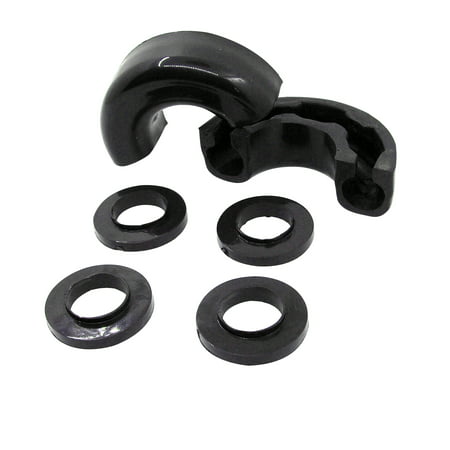 EAG Pair Black Isolator Fits 3/4 inch Tow D-rings - Includes 2 Rubber Isolators and 4 Washers - Shackle Isolator Clevis